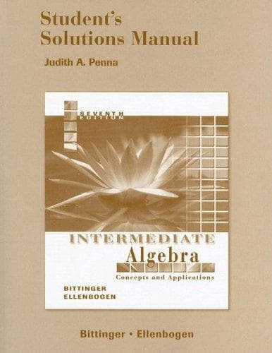 Tapa de Student's Solutions Manual -- Intermediate Algebra