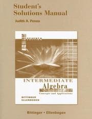 Tapa de Student's Solutions Manual -- Intermediate Algebra