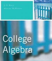 Tapa de College Algebra (Ratti/McWaters Series)