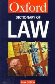 Tapa de A dictionary of law