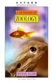 Tapa de A Dictionary of Zoology