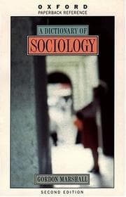 Tapa de A dictionary of sociology