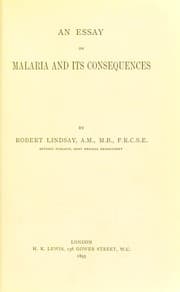 Tapa de An essay on malaria and its consequences
