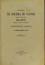 Tapa de Intorno al colera di Napoli dell'anno 1854