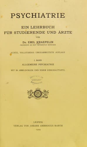 Tapa de Psychiatrie