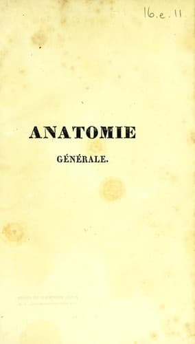 Tapa de Anatomie générale