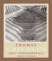 Tapa de Thomas' Calculus, Early Transcendentals, Media Upgrade, Part One (11th Edition) (Thomas Series)