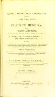 Tapa de A literal interlineal translation of the first four books of Celsus De medicina, with "Ordo" and text
