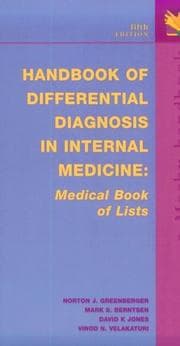 Tapa de Handbook of differential diagnosis in internal medicine