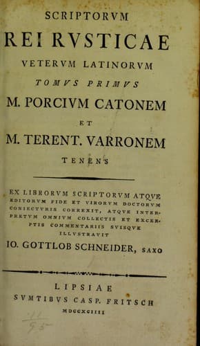 Tapa de Scriptorum rei rusticae veterum Latinorum