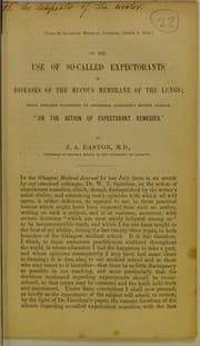 Tapa de On the use of so-called expectorants in diseases of the mucous membrane of the lungs