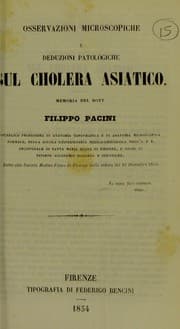 Tapa de Osservazioni microscopiche e deduzioni patalogiche sul cholera Asiatico