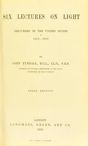 Tapa de Six lectures on light