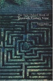 Tapa de The New Oxford Book of Sixteenth-Century Verse (Oxford Books of Verse)
