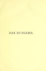 Tapa de Das Hungern