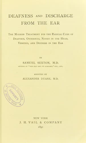 Tapa de Deafness and discharge from the ear