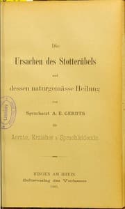 Tapa de Die Ursachen des Stotterubels und dessen naturgemasse Heilung