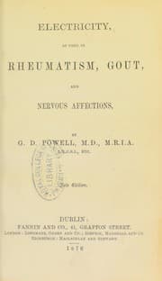 Tapa de Electricity, as used in rheumatism, gout, and nervous affections