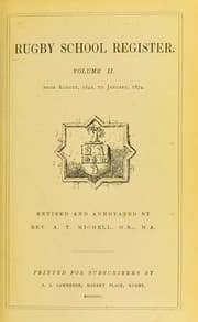 Tapa de Rugby School register
