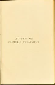 Tapa de Lectures on cosmetic treatment