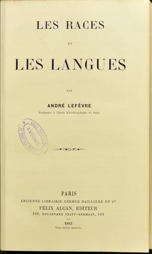 Tapa de Les races et les langues