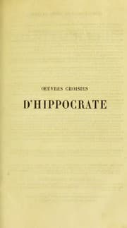 Tapa de Oeuvres choisies d'Hippocrate