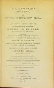 Tapa de Disputatio medica inauguralis, de apoplexia hydrocephalica ...