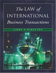 Tapa de The Law of International Business Transactions