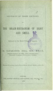 Tapa de Abstracts of three lectures on the brain-mechanism of sight and smell