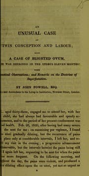Tapa de An unusual case of twin conception and labour