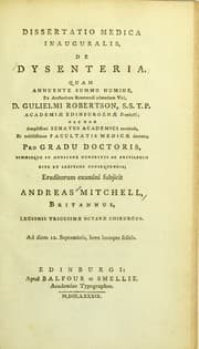 Tapa de Dissertatio medica inauguralis, de dysenteria ...