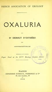 Tapa de Oxaluria