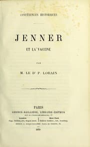 Tapa de Jenner et la vaccine