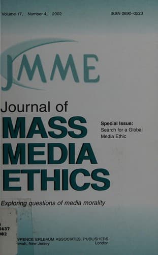 Tapa de Search for a global media ethic