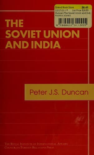 Tapa de The Soviet Union and India