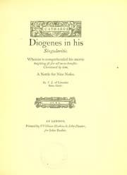 Tapa de Catharos. Diogenes in his singularitie