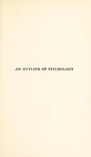 Tapa de An outline of psychology