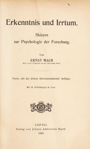 Tapa de Erkenntnis und Irrtum