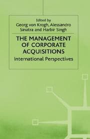 Tapa de The management of corporate acquisitions