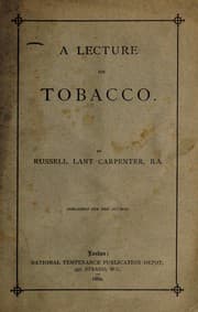 Tapa de A lecture on tobacco