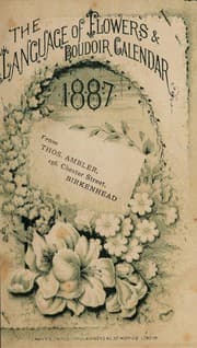 Tapa de The language of flowers & boudoir calendar 1887