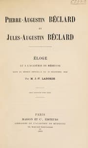 Tapa de Pierre-Augustin Béclard et Jules-Augustin Béclard