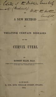 Tapa de On a new method of treating certain diseases of the cervix uteri