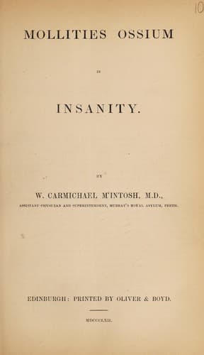 Tapa de Mollities ossium in insanity