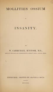 Tapa de Mollities ossium in insanity