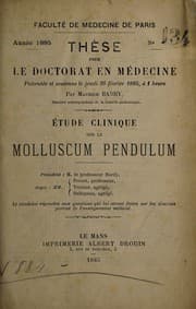 Tapa de Étude clinique sur le molluscum pendulum ...