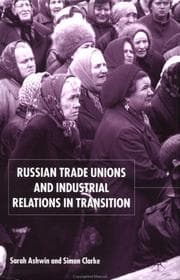 Tapa de Russian trade unions and industrial relations in transition