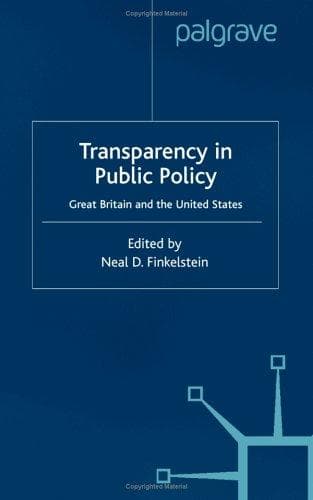 Tapa de Transparency in Public Policy