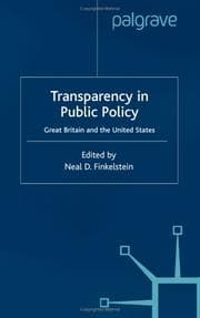 Tapa de Transparency in Public Policy