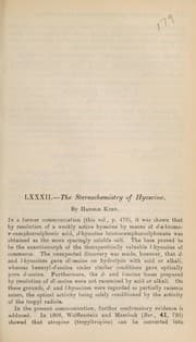 Tapa de The stereochemistry of hyoscine